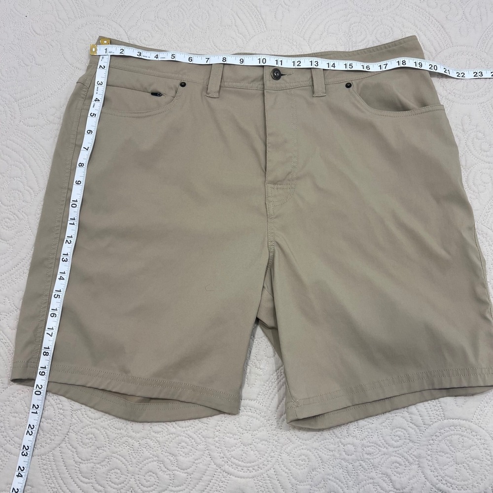 Prana Zion Shorts Mens 38 Tan Khaki ReZion Stretch Hiking Outdoor Camping - Picture 7 of 9